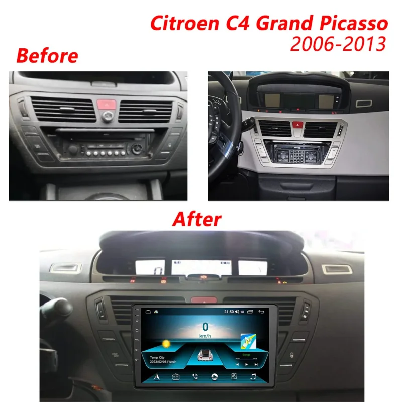 Radio con GPS con Android y CarPlay para Citroën C4 Grand Picasso - imagen 2