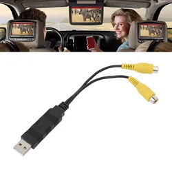 Adaptador USB-CVBS coche salida vídeo fácil resistente
