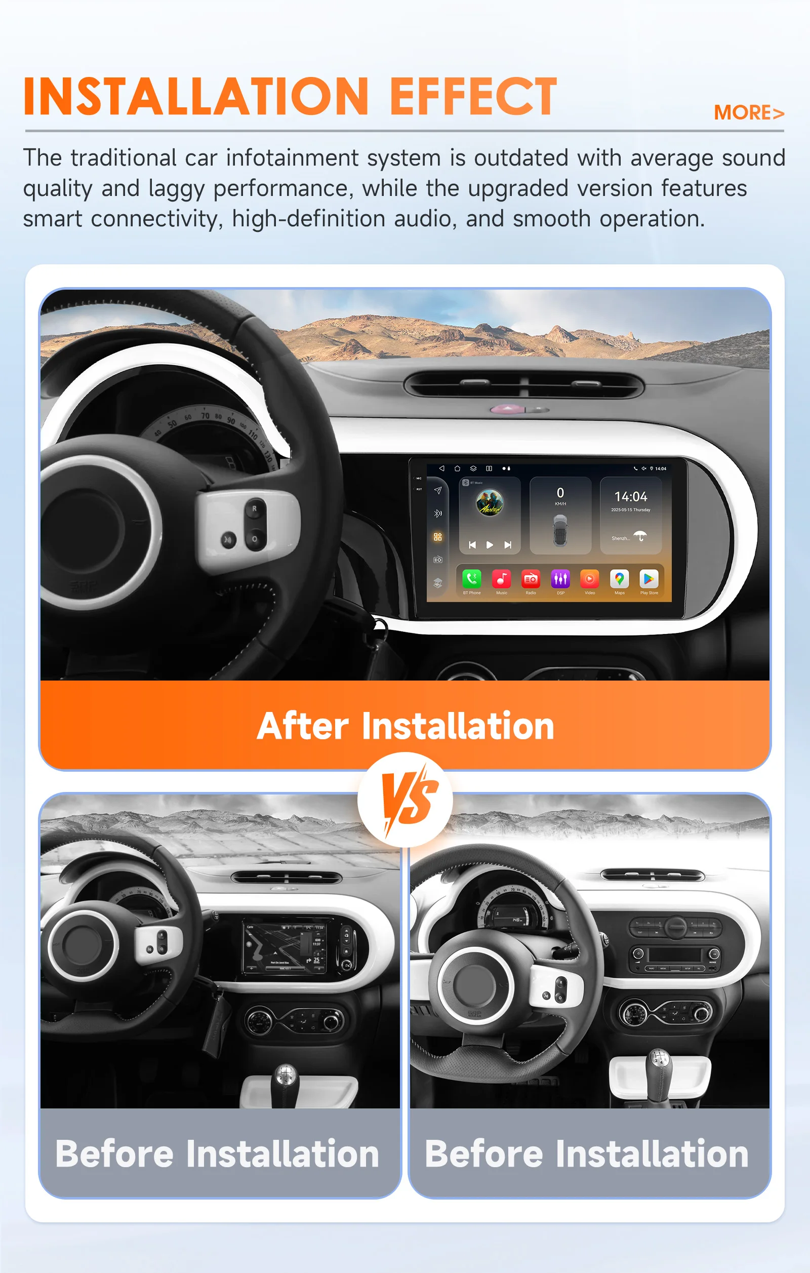 Radio multimedia Hizpo 9 pulgadas con CarPlay para Renault Twingo III