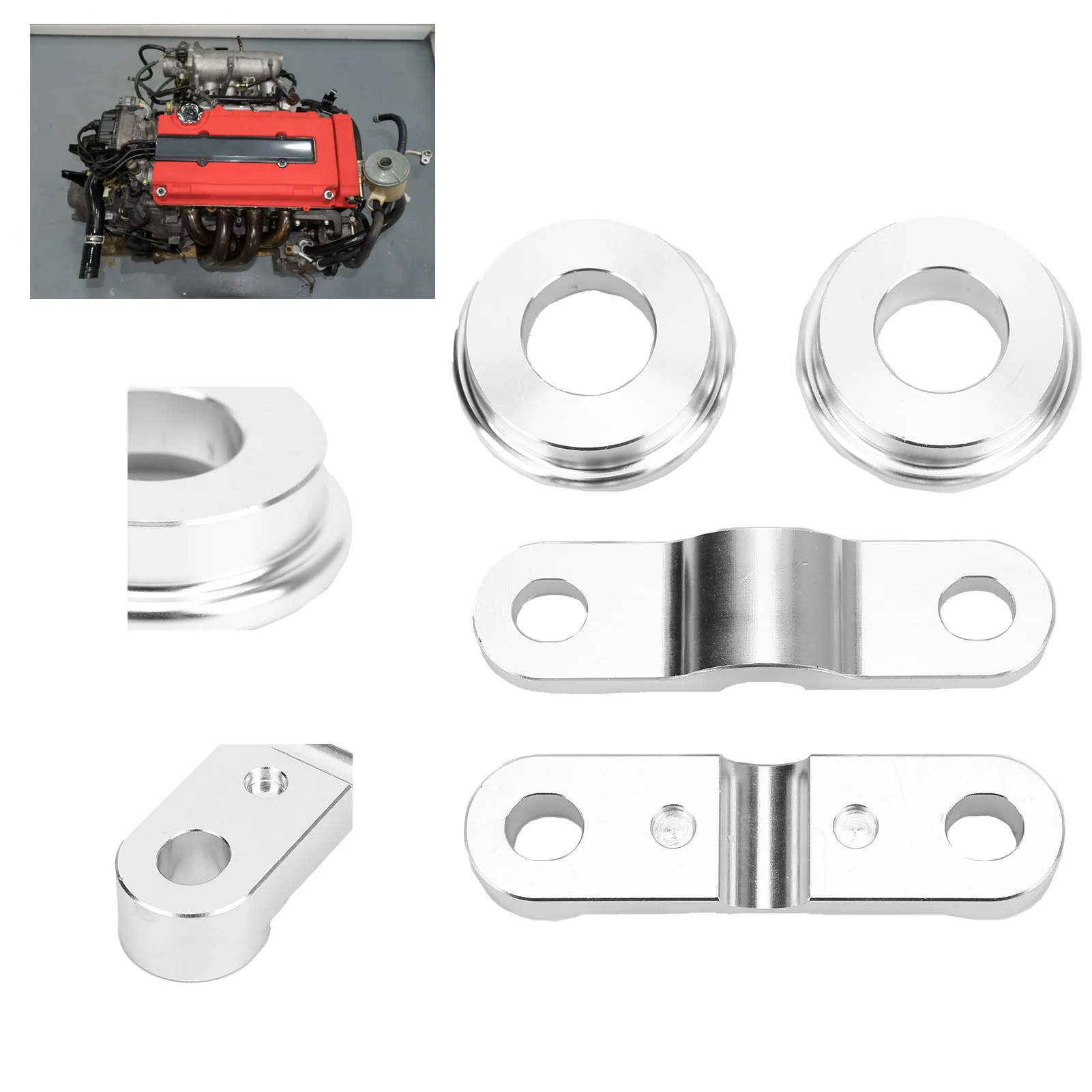 Kit buje palanca cambios CNC aluminio para Honda B16 B18 B20