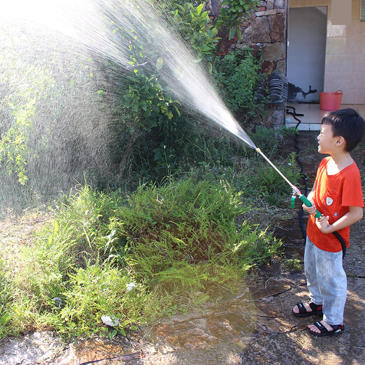 Lanza pistola agua alta presión para jardín y coche - imagen 4