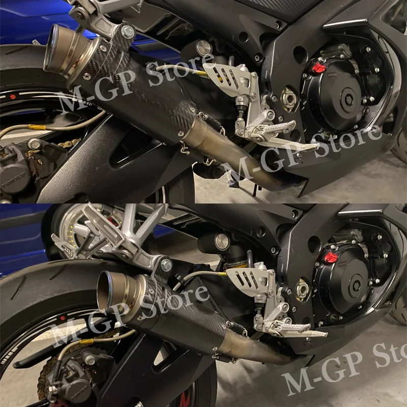 Tubo de conexión intermedio de titanio para escape de moto