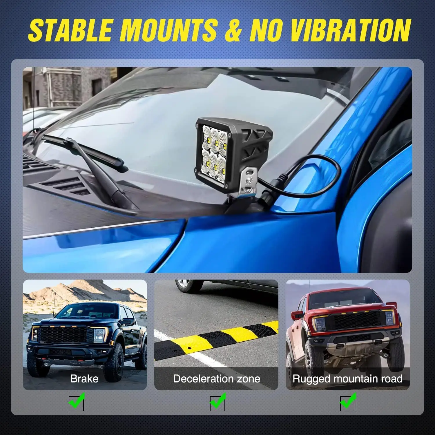 Soportes de luz LED para capó – Ford F-150/SVT Raptor 2015+ - imagen 3