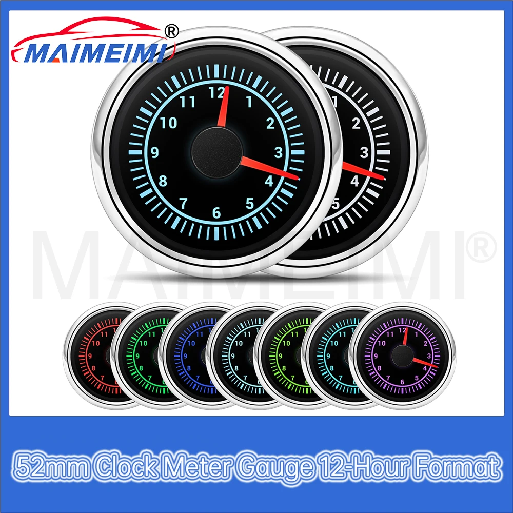 Indicador digital 52mm 12V-24V retroiluminación LED Coche Motocicleta ATV UTV