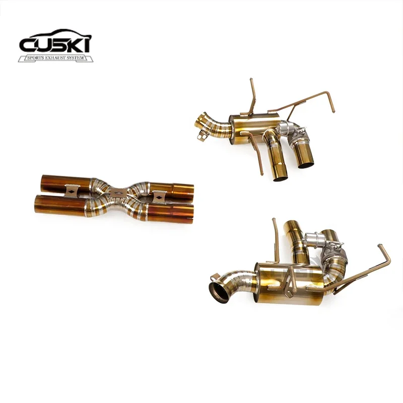 Estilo trasero de gato con escape de tubo medio de tubo X adecuado para Ferrari F12 berlinetta/TDF 6,3 V12 2013-2017 escape de aleación de titanio - imagen 5