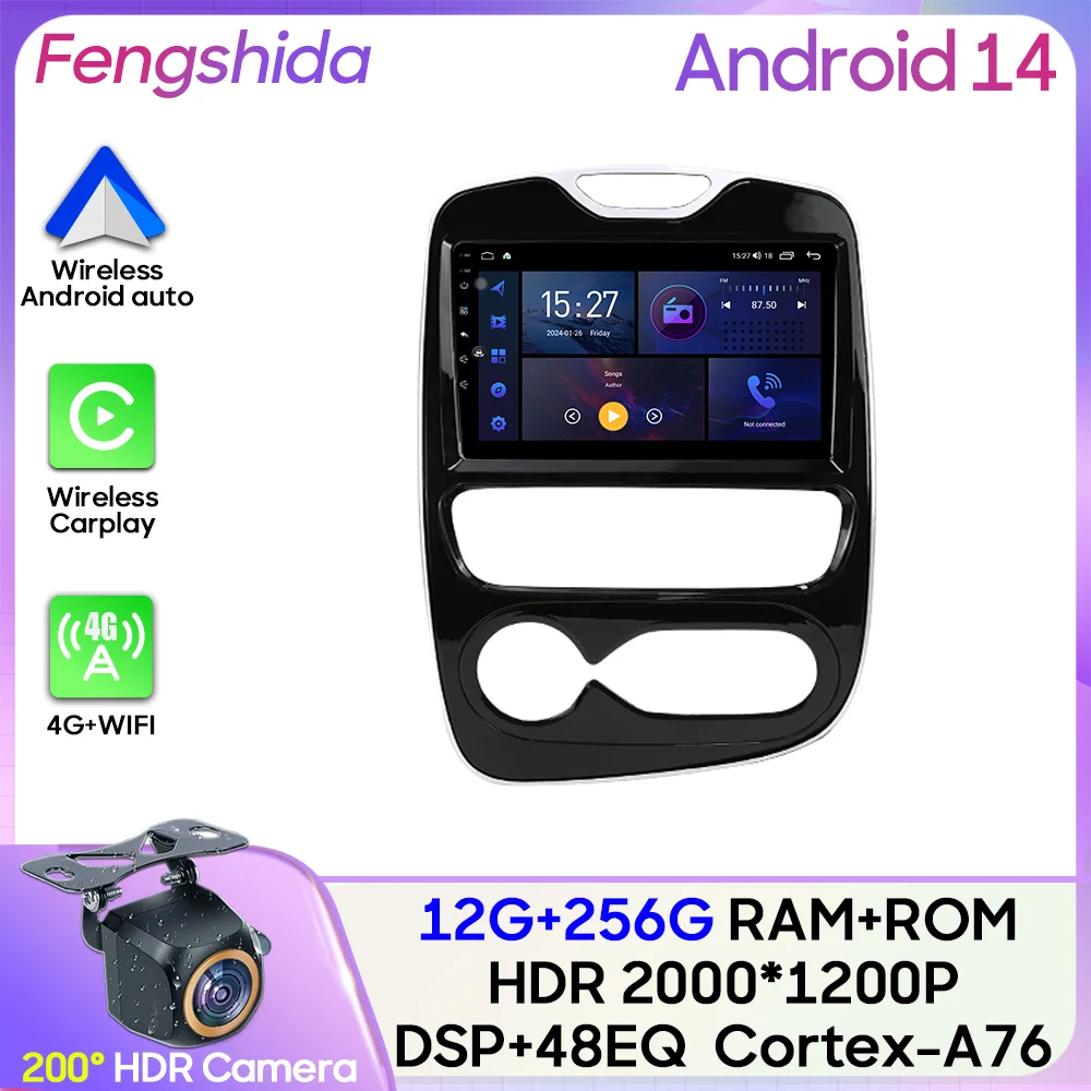 Radio CarPlay y Android Auto con GPS para Renault Clio IV (2012-2018)
