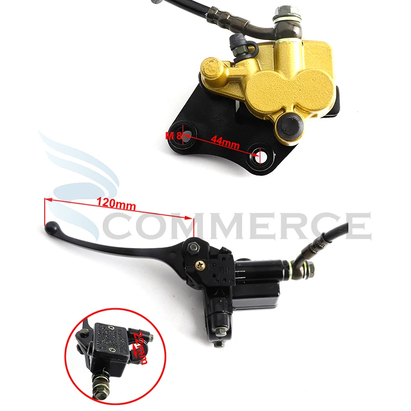 Kit freno de disco hidráulico delantero y trasero para moto compacta - imagen 5