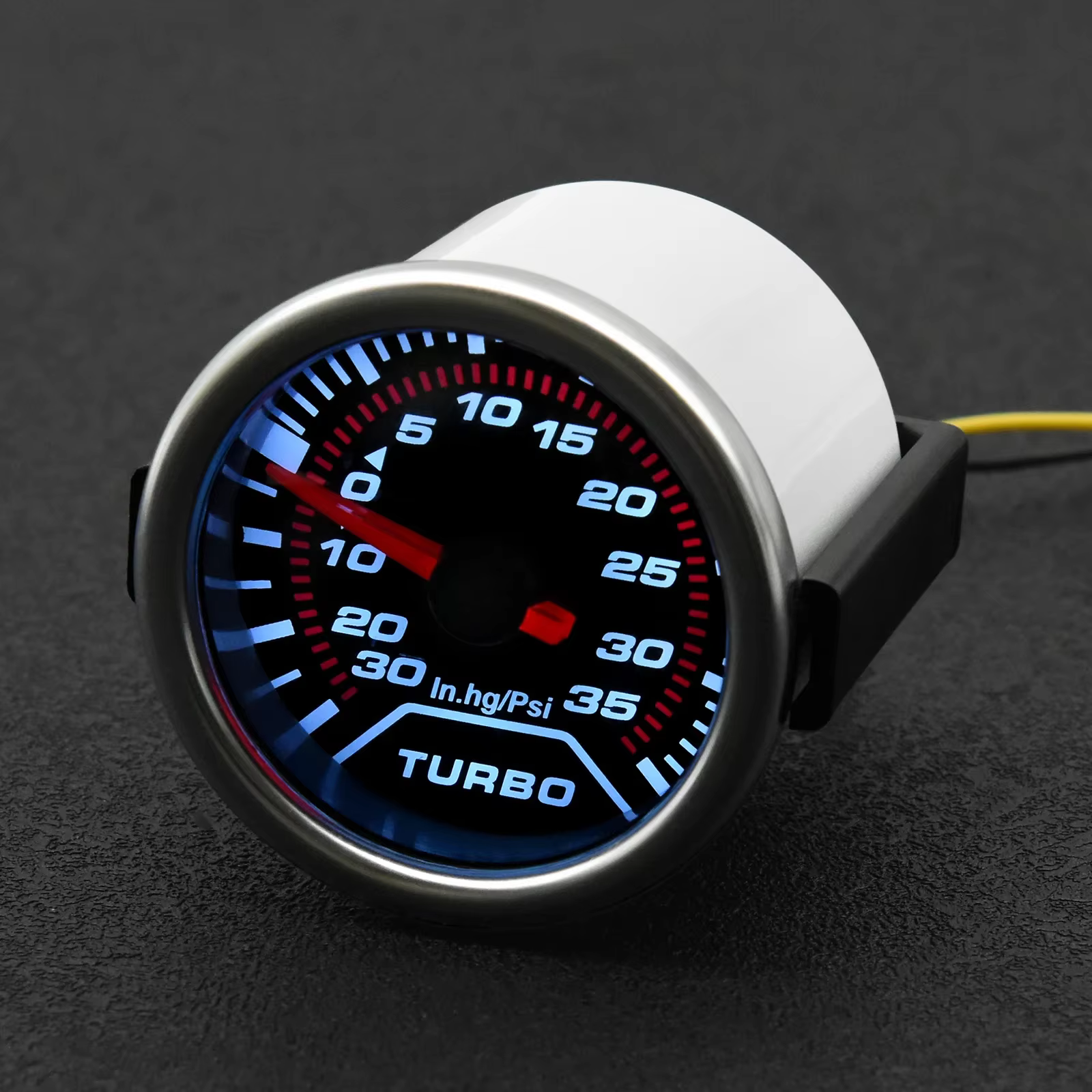 Manómetro turbo 52 mm LED blanco de -1 a 2 bar, 12 V - imagen 4