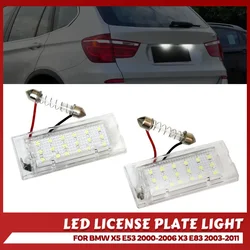 Luces LED de matrícula Canbus para BMW X5 E53 y X3 E83, blancas