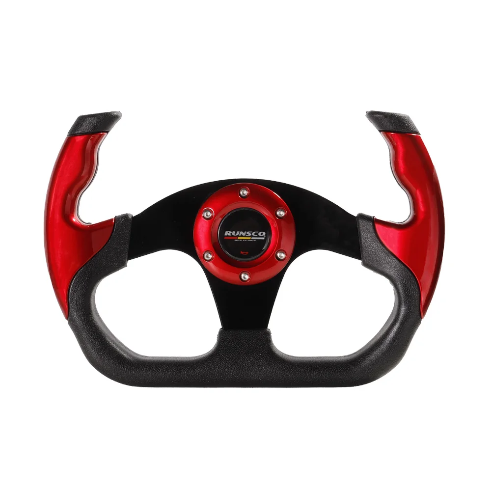 Volante de deriva plano Sport Racing de 13 pulgadas y 330 mm tipo D PU universal PCD = 70 mm - imagen 2