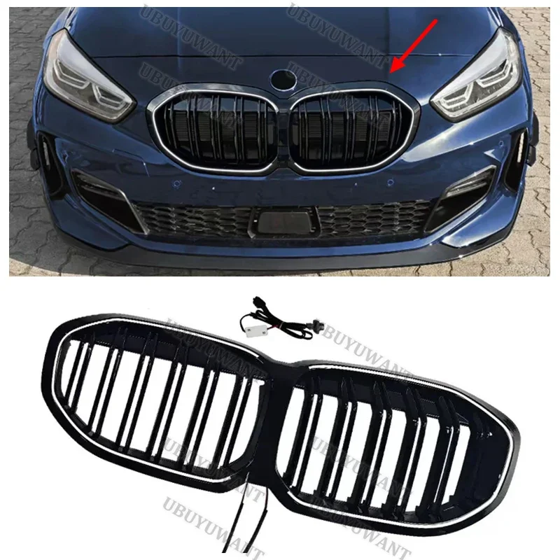 Parrilla de riñón doble línea BMW Serie 1 F40 efecto carbono - imagen 5