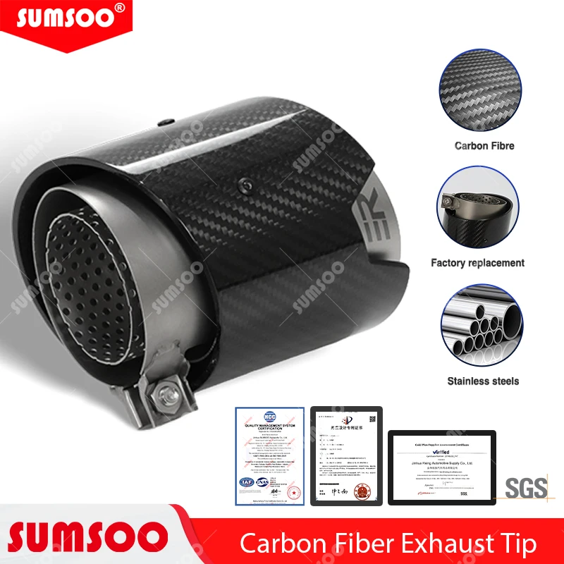 Puntas de escape de fibra de carbono para BMW M3 G80/M4 G82 G83 - imagen 5