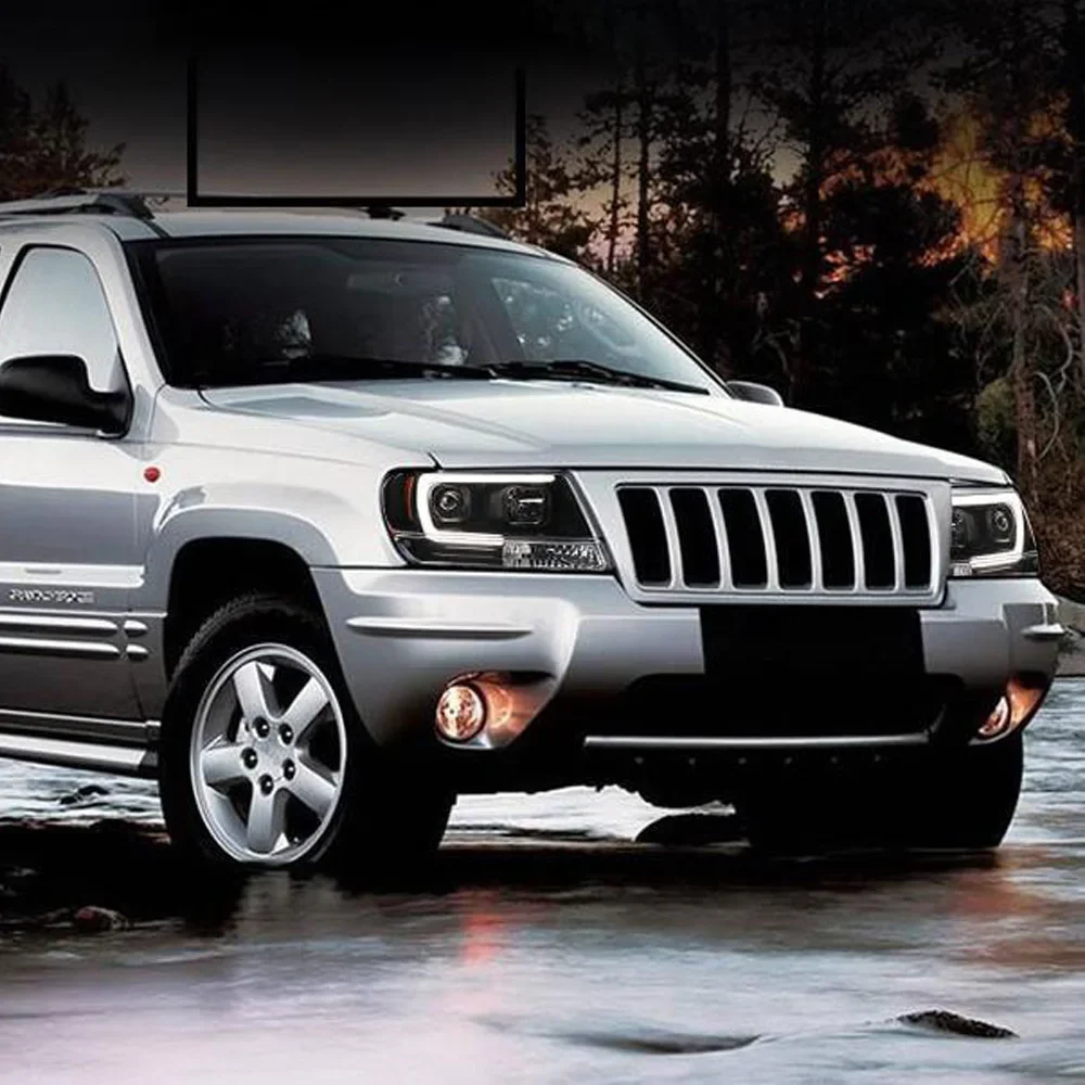 **Para Jeep Grand Cherokee 1999-2004 conjunto de faros automáticos actualización de alta calidad Led Drl lente de proyector accesorios de herramientas de coche** - imagen 4