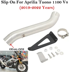 Escape slip-on Aprilia Tuono 1100 V4 con tubo de enlace