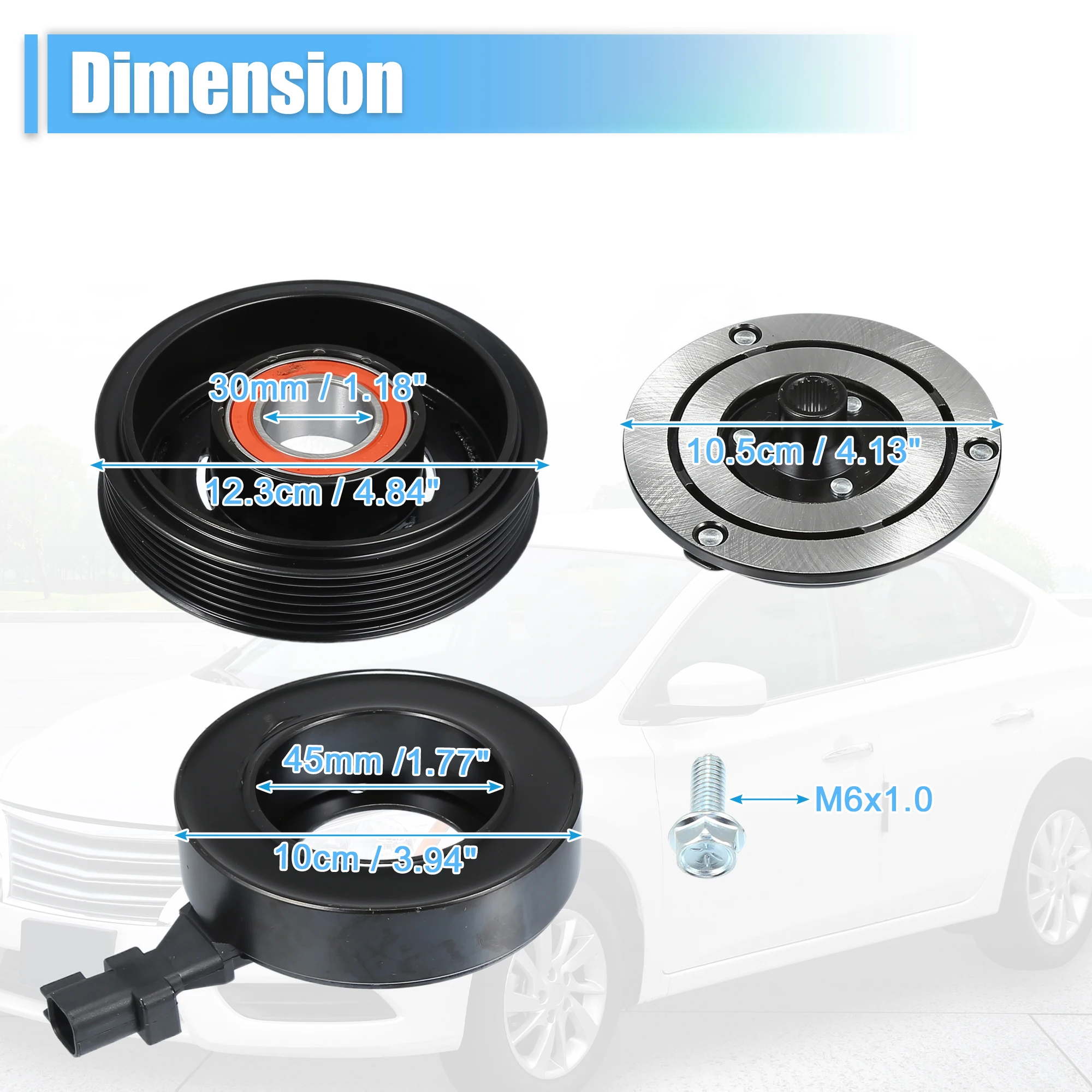 UXCELL HCC-RS18 Embrague compresor A/C Jeep Wrangler 3.6 V6 - imagen 3