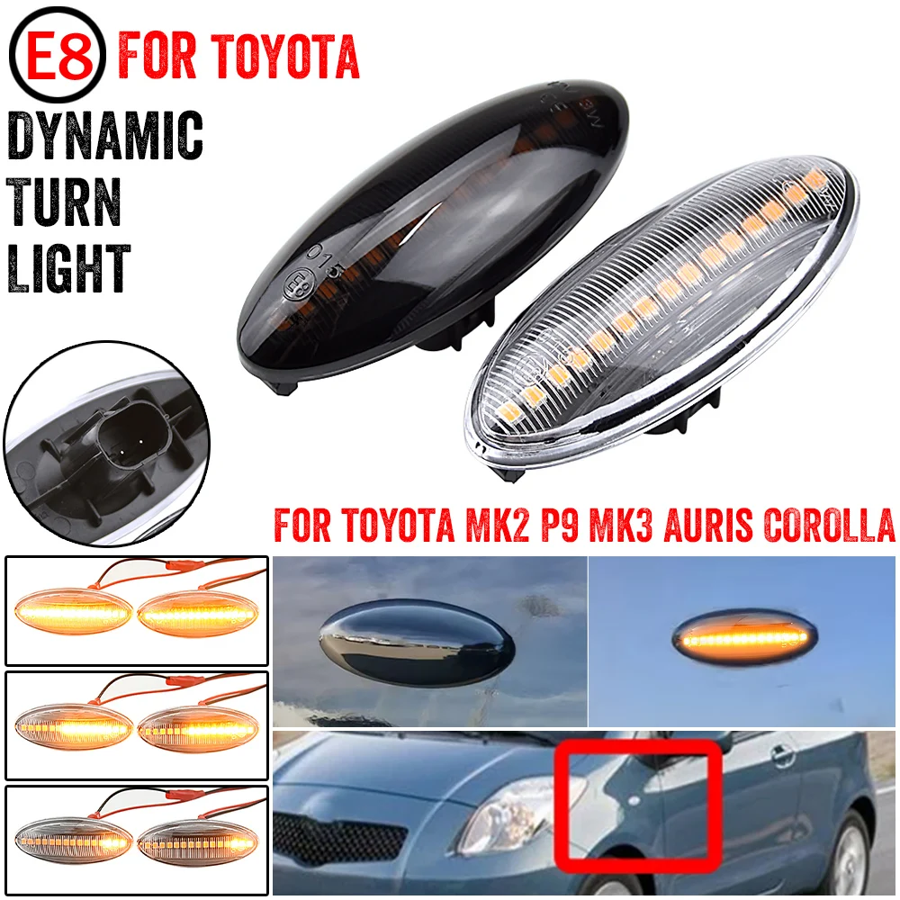 Intermitente lateral LED secuencial para Toyota Yaris XP90