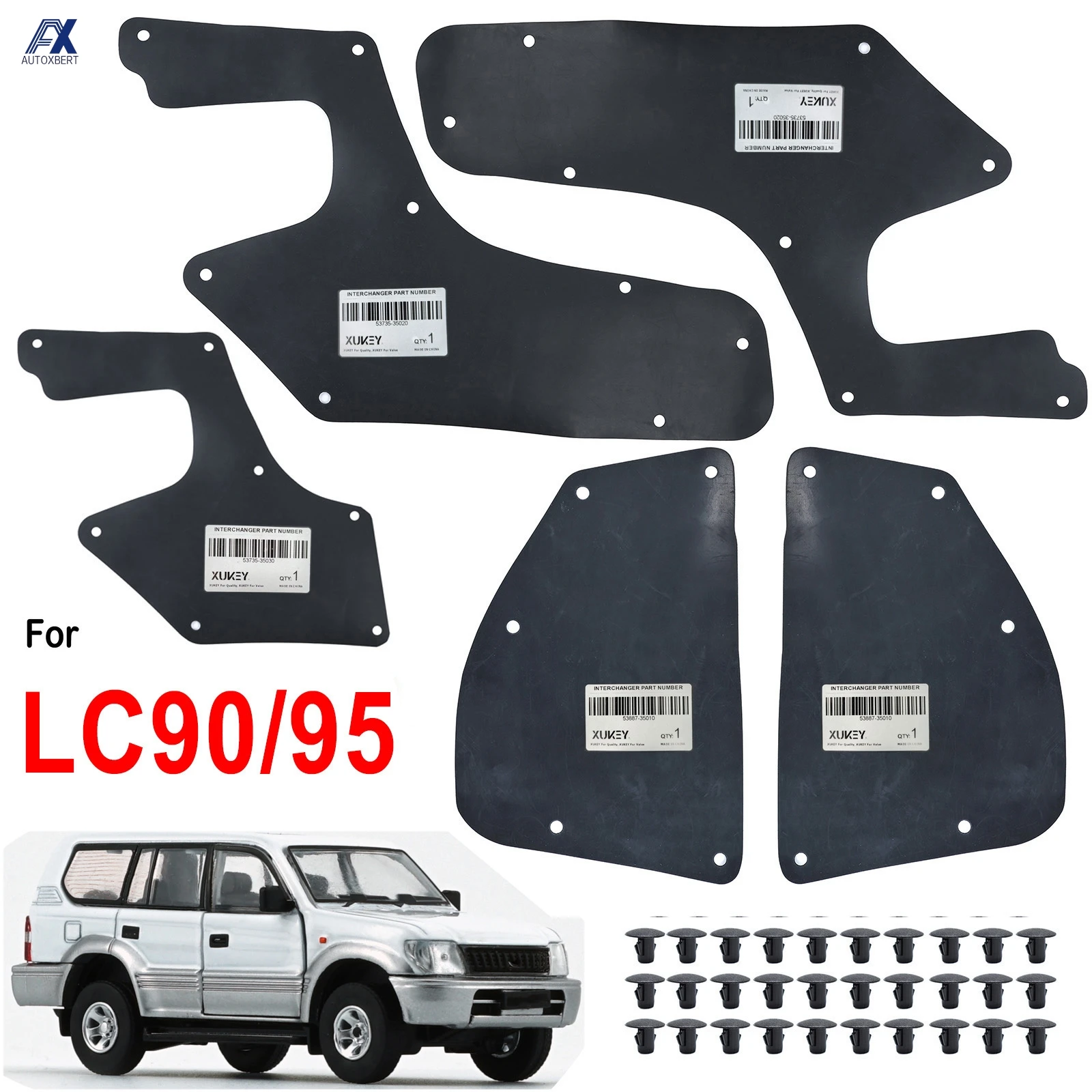 Protectores salpicaduras goma Toyota Land Cruiser Prado J90 J95
