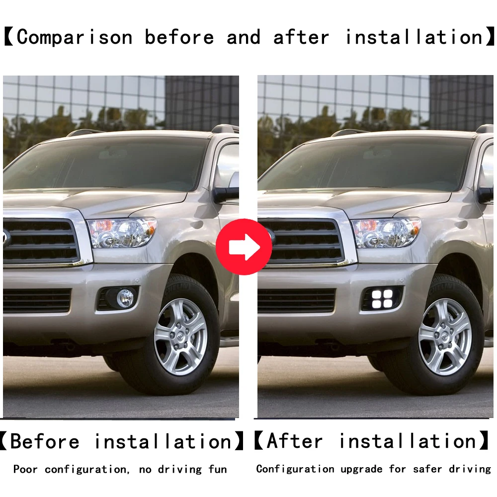 Luces diurnas LED con intermitente para Toyota Sequoia 2007-2017 - imagen 3
