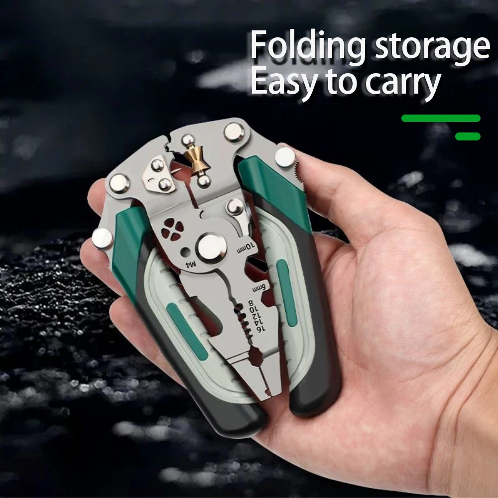 Pelador de cables plegable multifuncional con polea y alicates - imagen 2