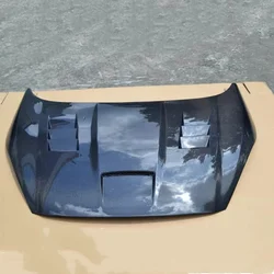 Para Ford Fiesta 2013 2014 capó de motor de fibra de carbono modificado conjunto de cubierta de motor accesorios de automóvil