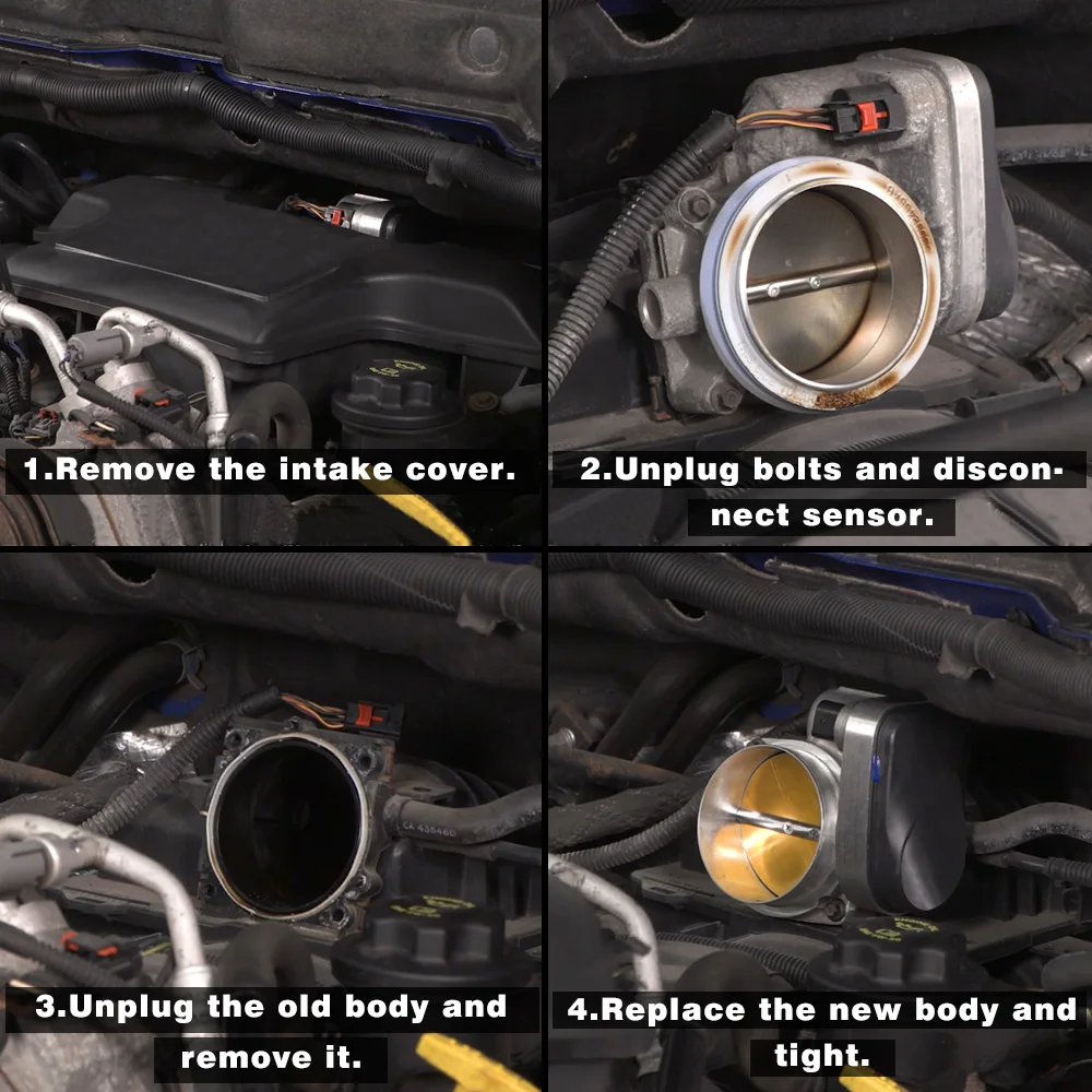 Cuerpo acelerador agrandado 90mm PQY – Dodge Ram Hemi V8 5.7L (03-12) - imagen 4