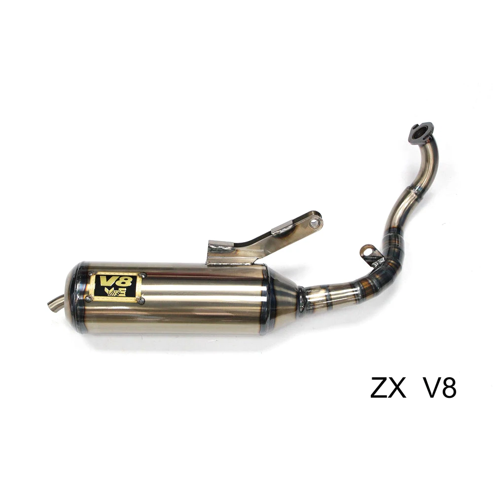 Tubo de escape inoxidable V8 para motos JOG DIO BWS ZX - imagen 4