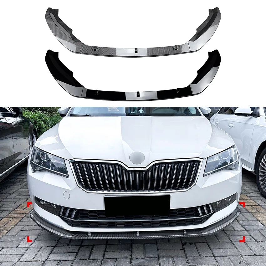 Vista del kit exterior ABS para Skoda Superb B8