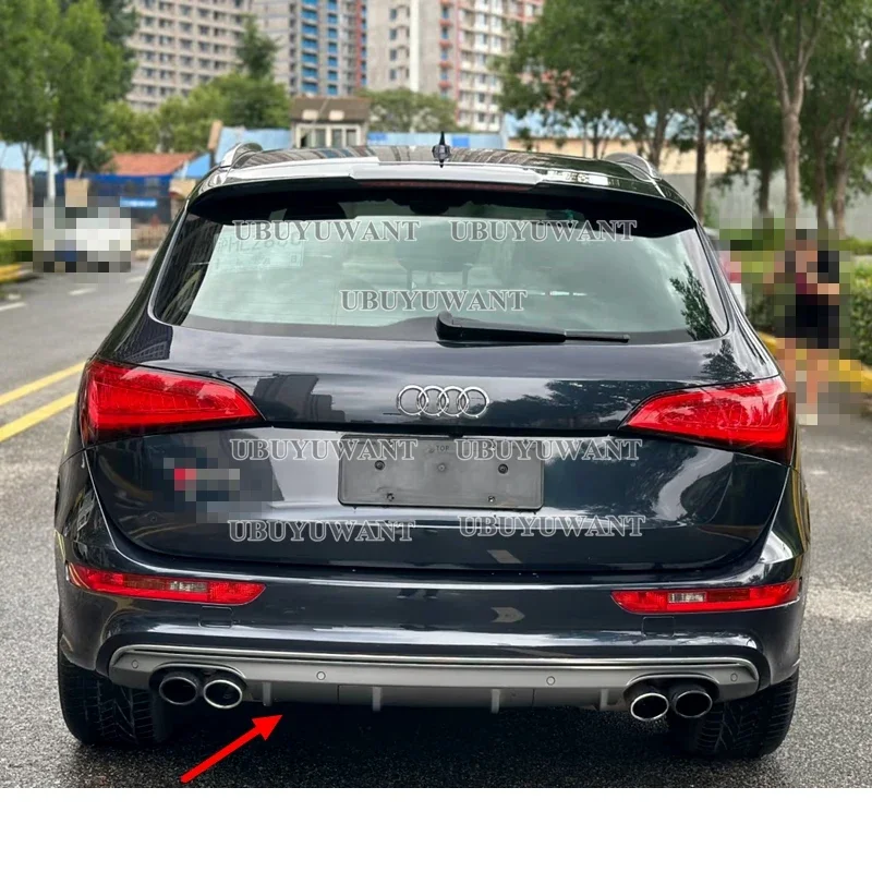 Difusor trasero con protector de labio negro carbono Audi Q5 2009-2018