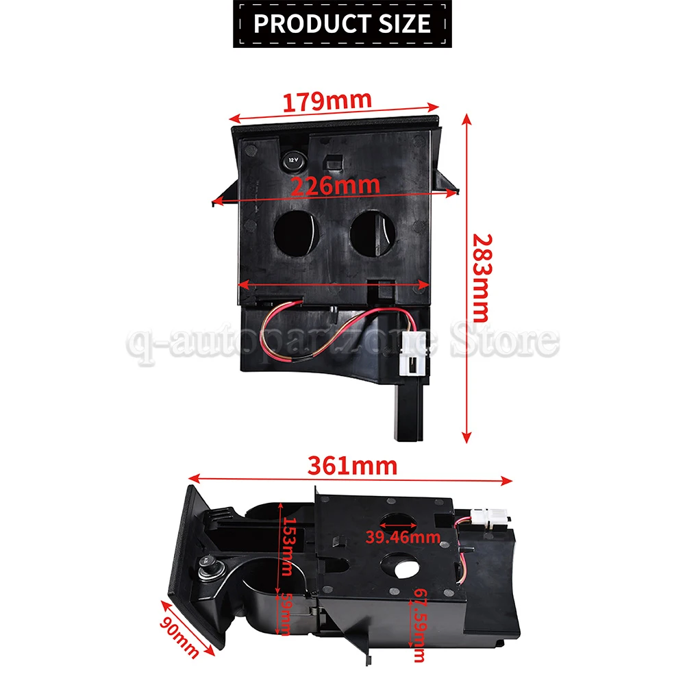 Cenicero derecho con portavasos VW T5 y T5.1 - imagen 2
