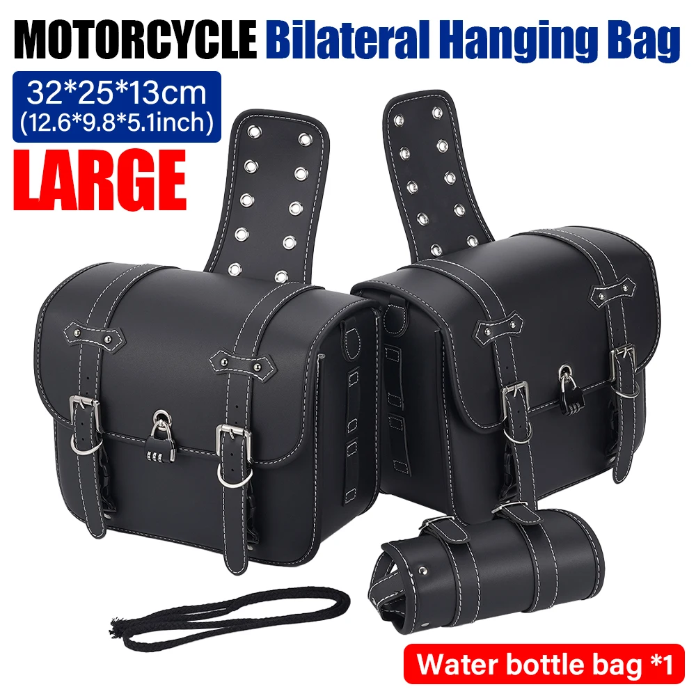 Alforjas moto Oxford impermeables negro universal - imagen 3