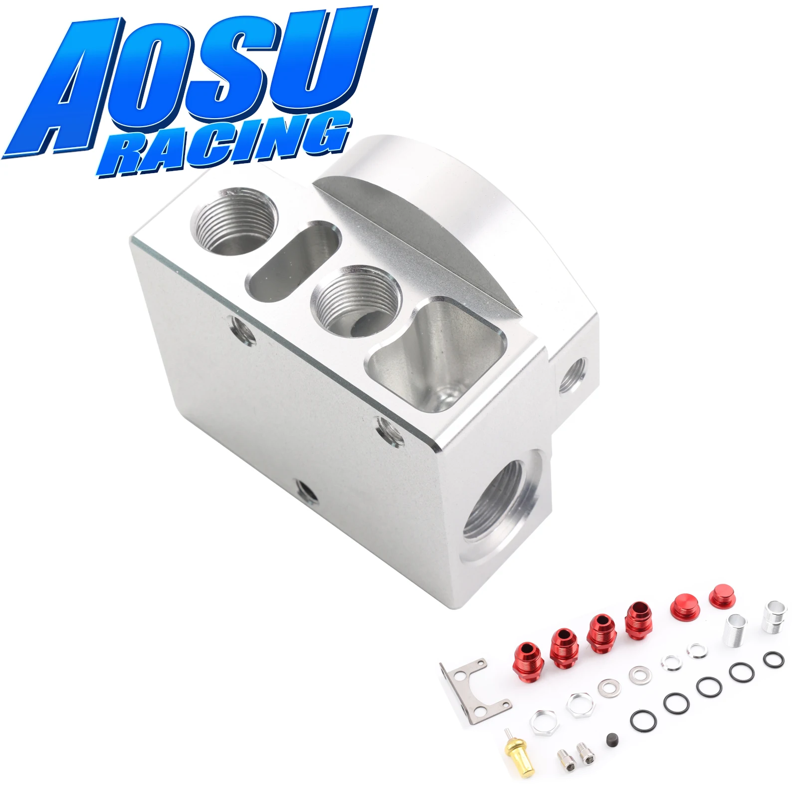 AN10 Kit reubicación filtro aceite adaptador placa sándwich universal