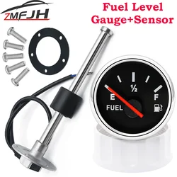 Indicador nivel combustible 52mm retroiluminación roja 0-190ohm – Coche Barco