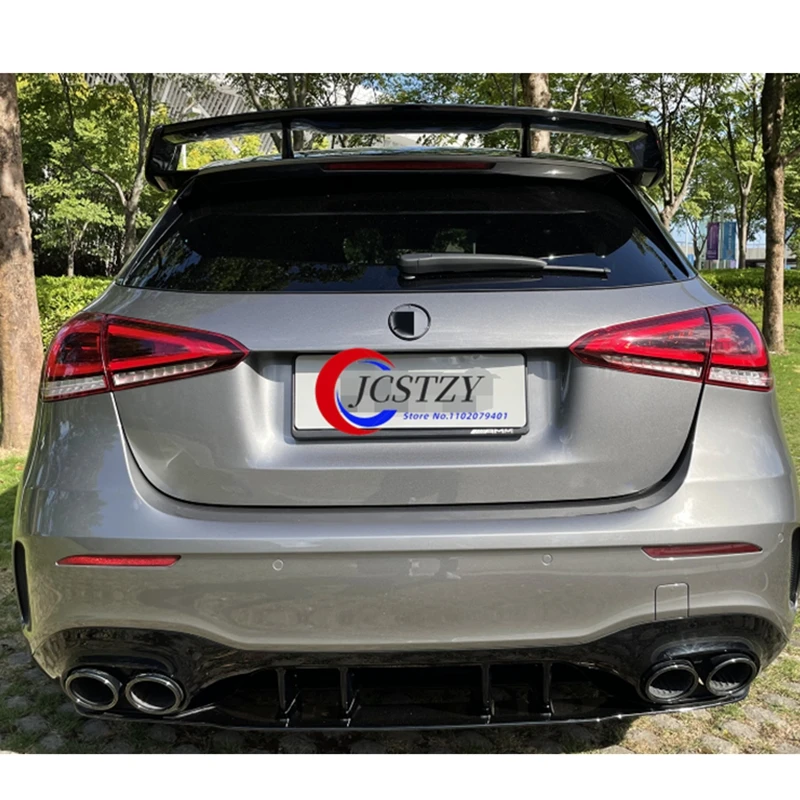 Para Mercedes Benz W177 Hatchback Clase A A180 A200 A250 A260 y A45 2019 2020 alerón trasero de Color negro y rojo - imagen 3