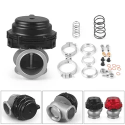 Racing TOTOP 44mm enfriador de agua Wastegate Turbo externo con brida Hardware MV-R refrigerado por agua con logotipo rojo negro