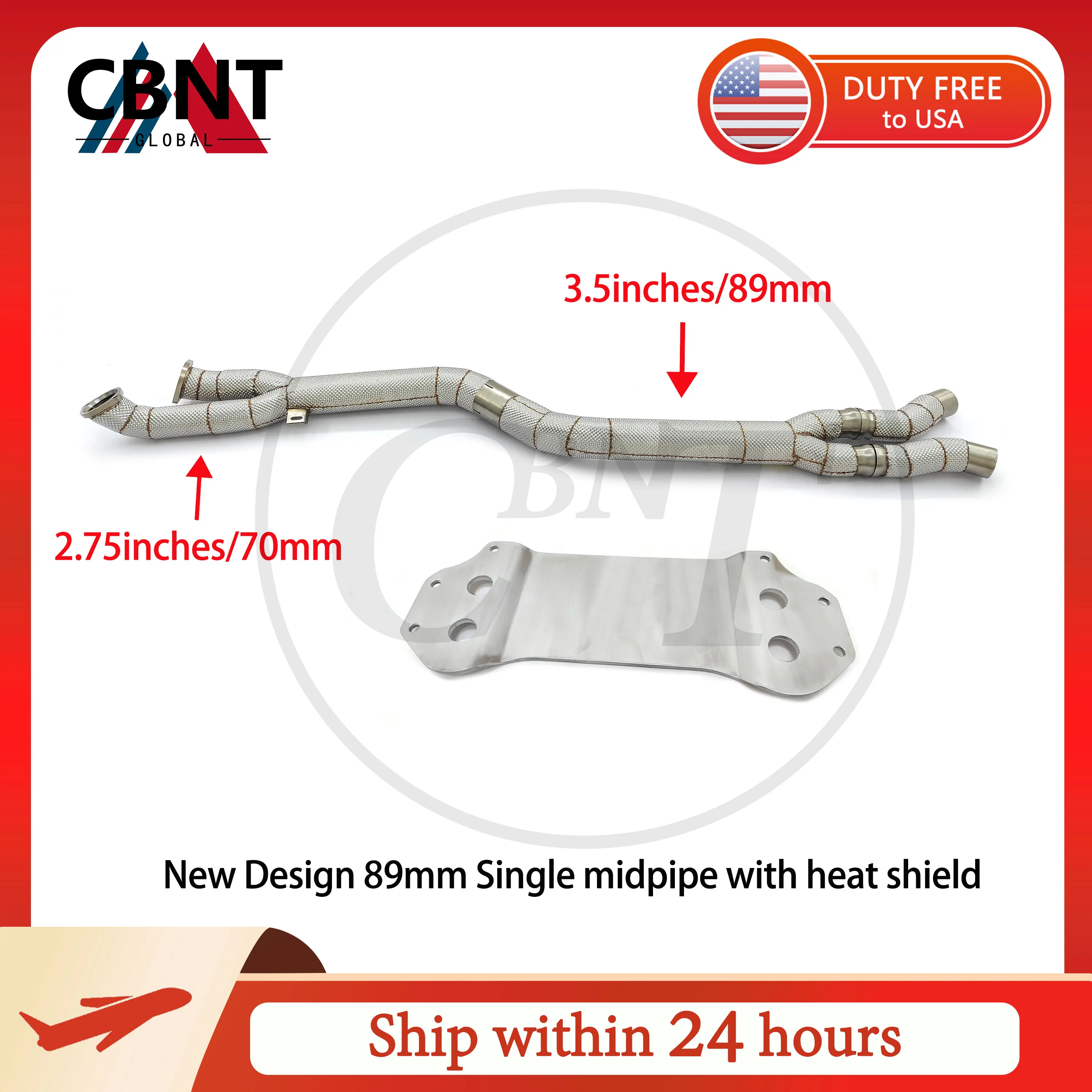 Tubo intermedio escape BMW M3 M4 S58 3.0 Turbo
