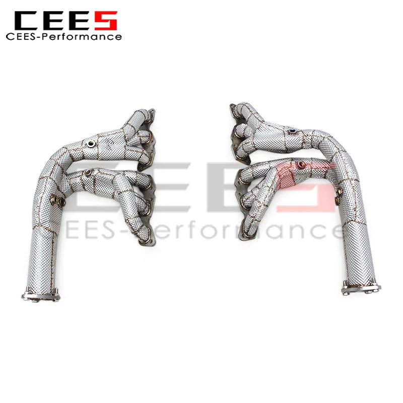 Colector de cabezal de motor CEES para Aston Martin Vanquish V12 6.0L 2012-2016 sistema de escape de coche de calle tubo recto de acero inoxidable