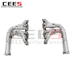 Colector de cabezal de motor CEES para Aston Martin Vanquish V12 6.0L 2012-2016 sistema de escape de coche de calle tubo recto de acero inoxidable