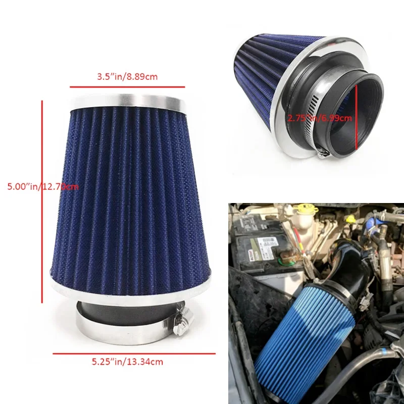 Filtro de aire cónico universal de alto flujo para coche