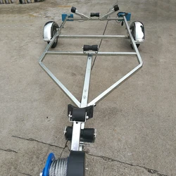 Remolque de barco con ruedas galvanizadas