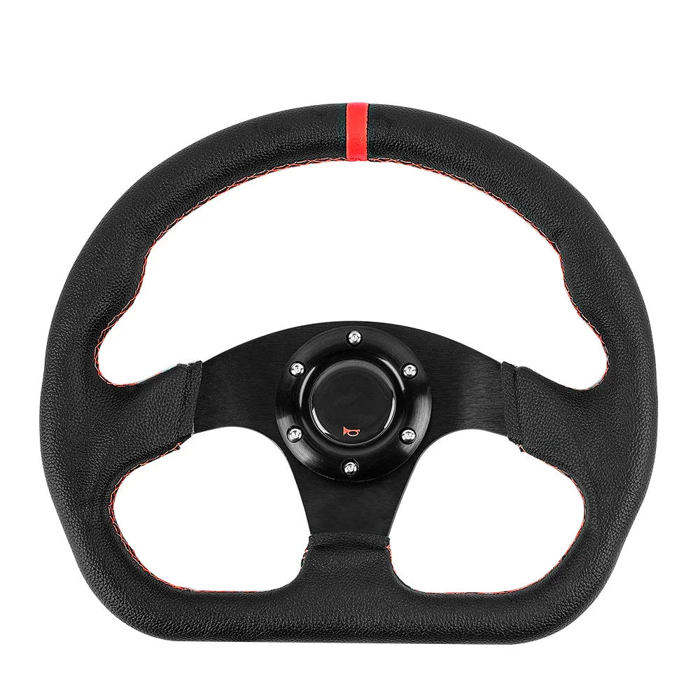 Volante deportivo universal 320 mm de aluminio y PVC para coche
