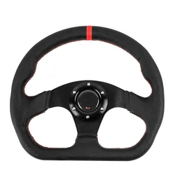 Volante deportivo universal 320 mm de aluminio y PVC para coche