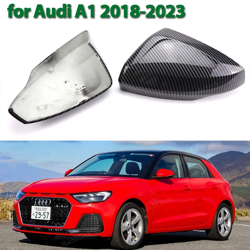 Tapa de retrovisor efecto carbono negra para Audi A1 GB 2018-2023