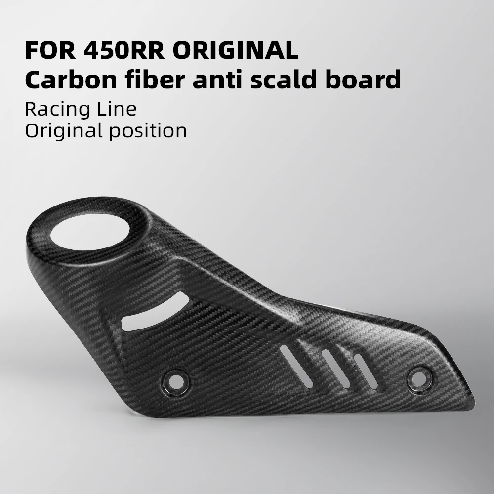 KOVE 450RR cubre escape térmico de fibra de carbono original