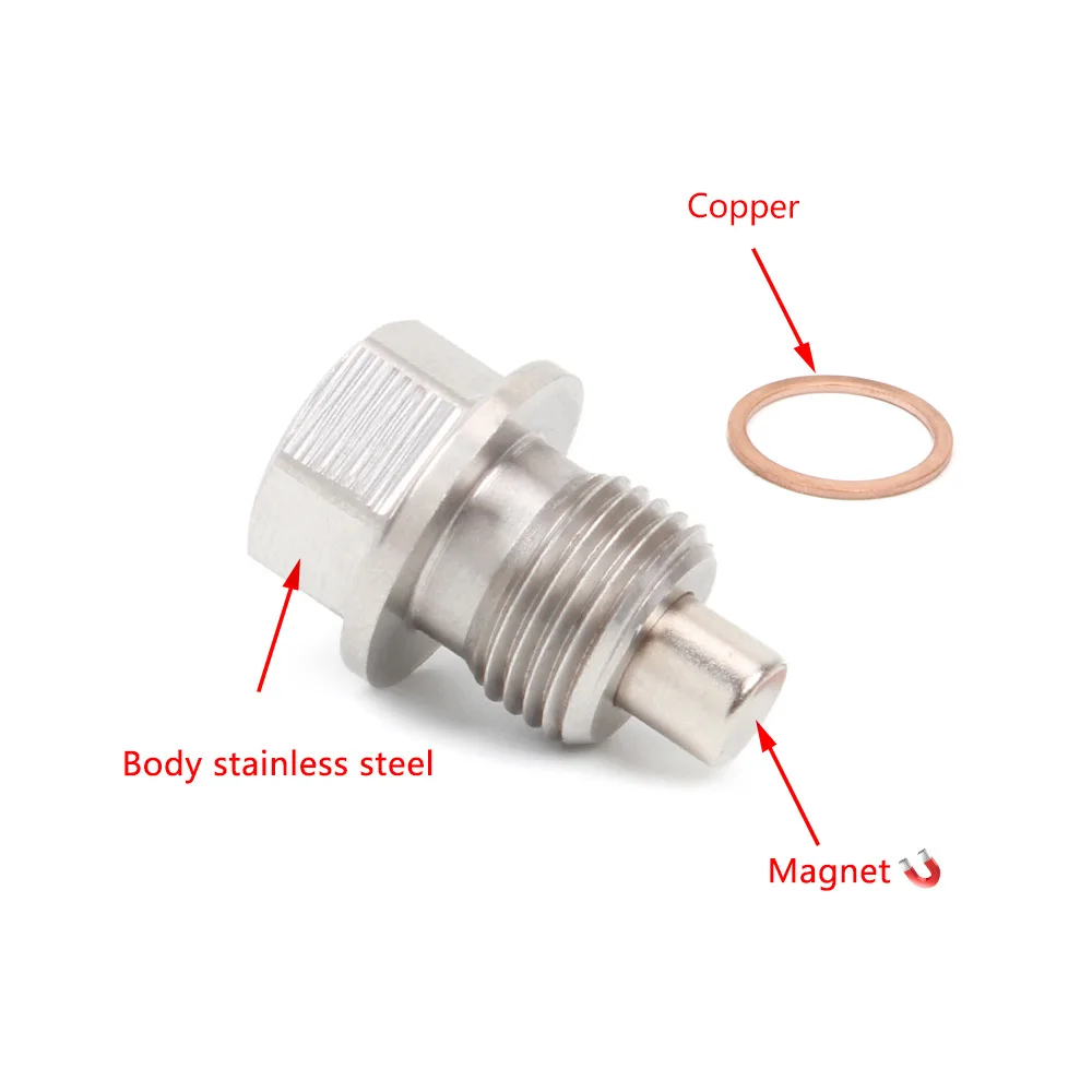 Tapón magnético de aceite inoxidable para motor y caja de cambios - imagen 2