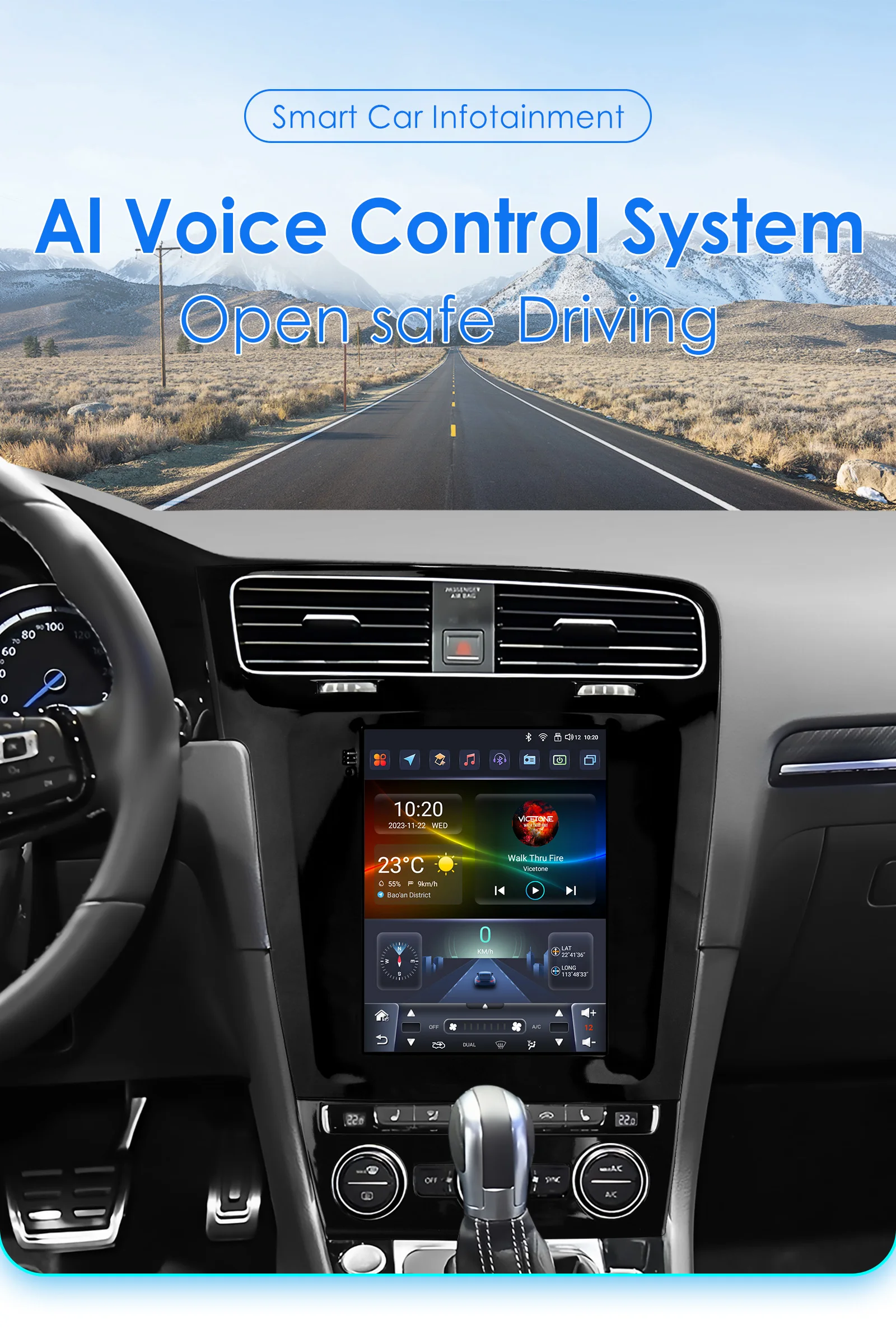 Autoradio Android 13 9,7” para Volkswagen Golf 7 (2014-2018)