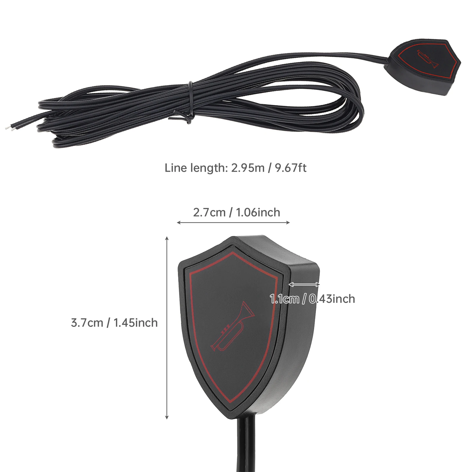 Kit de cableado para doble claxon con relé de 12 V y botón - imagen 3