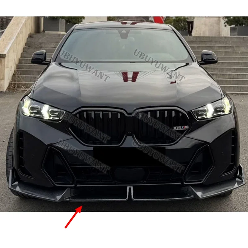 3x para BMW X6 G06 LCI M Sport 2023 2024 2025 ABS alerón de barbilla frontal divisores de parachoques Kits de carrocería de labio delantero