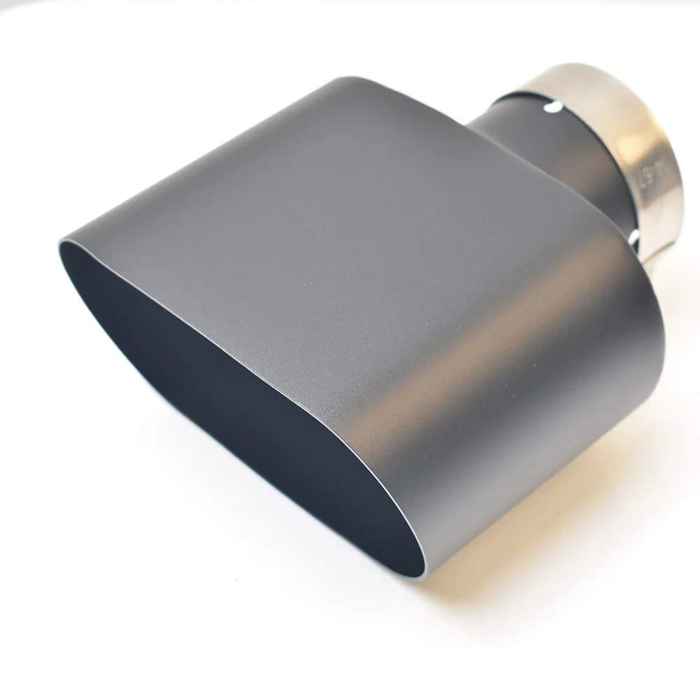 Punta de escape universal acero inoxidable negro mate para tuning - imagen 5