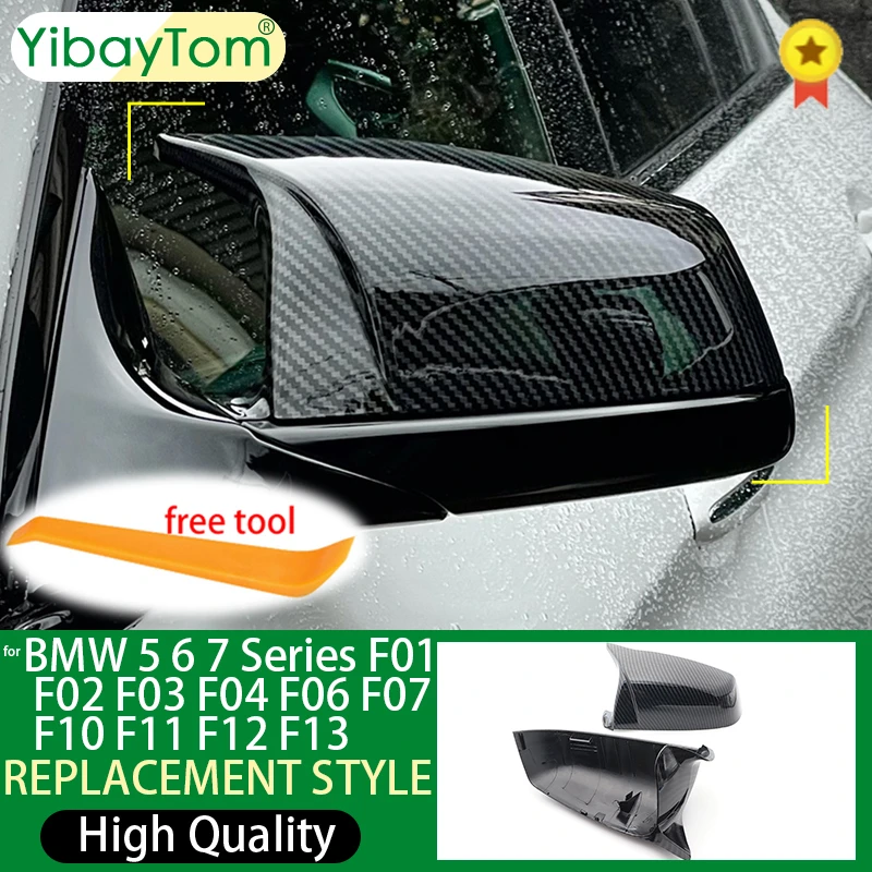 Tapa retrovisor BMW Serie 5-7 F01-F13 negro carbono