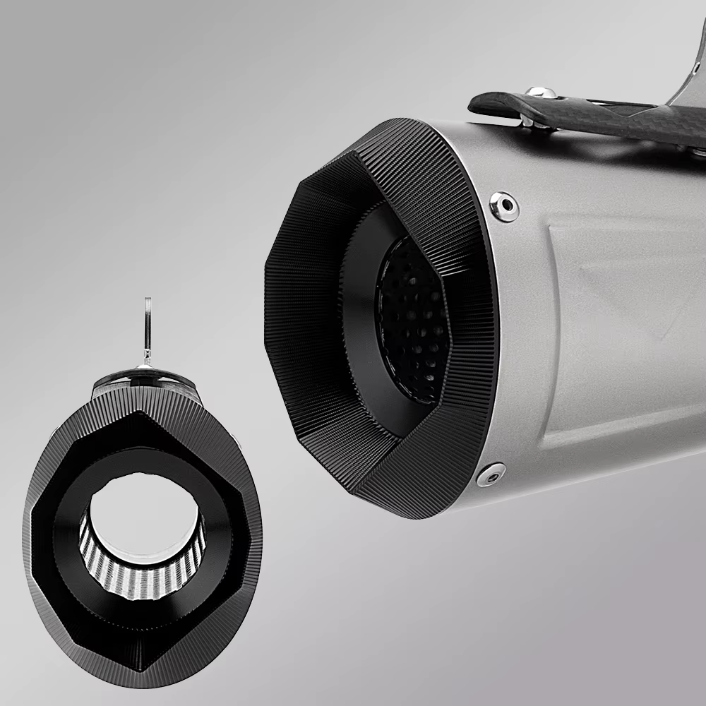 Silenciador universal para personalización de motocicleta